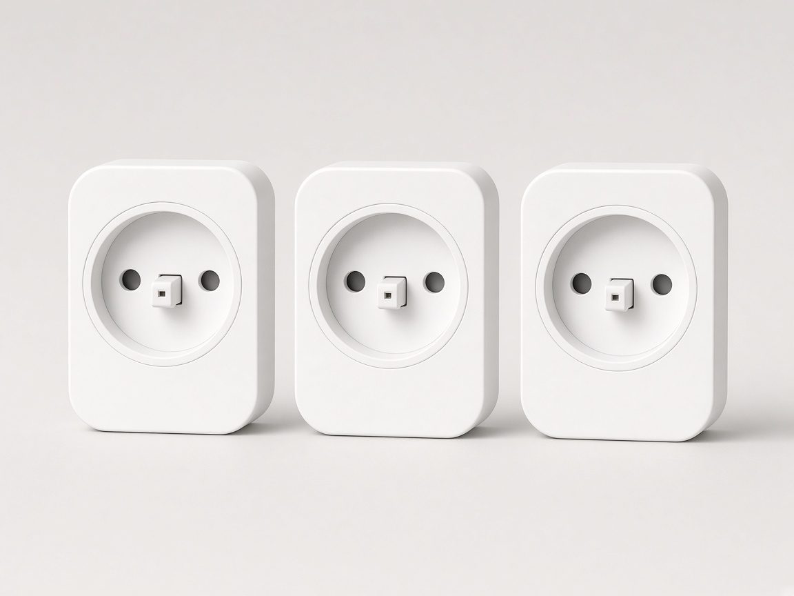 Plusieurs prises connectées blanches
